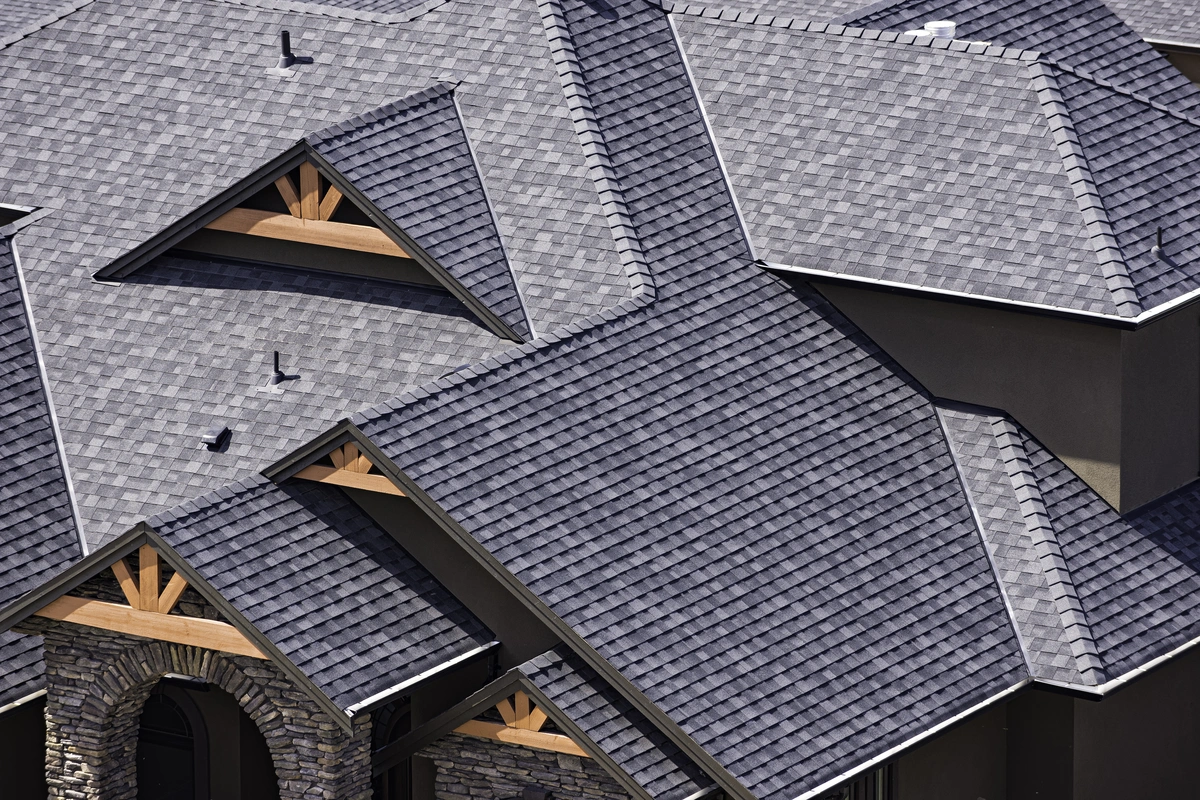 certainteed shingles aerial shot of roofing shingles